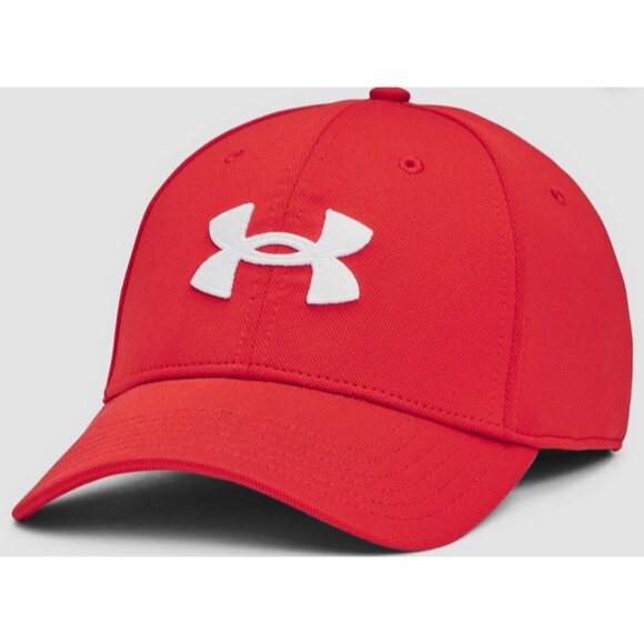NEW Men's Under Armour Blitzing Baseball Cap 1376700 UA Red/White Fitted M/L Hat - Picture 3 of 5
